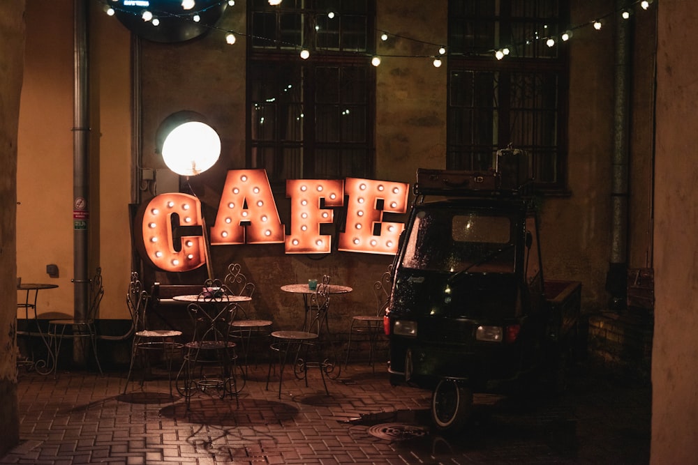 Cafe signage