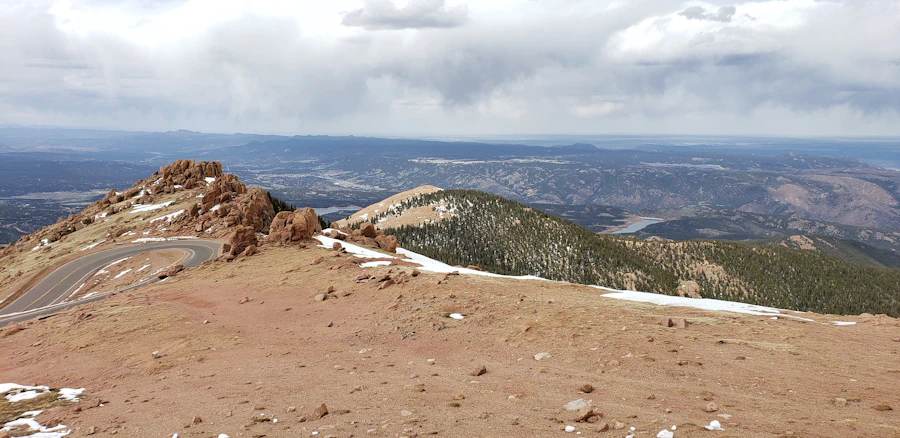 Pikes Peak rising above the Colorado landscape