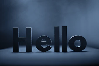 Hello free standing letter