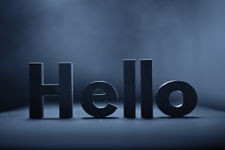 Hello free standing letter