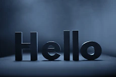 Hello free standing letter
