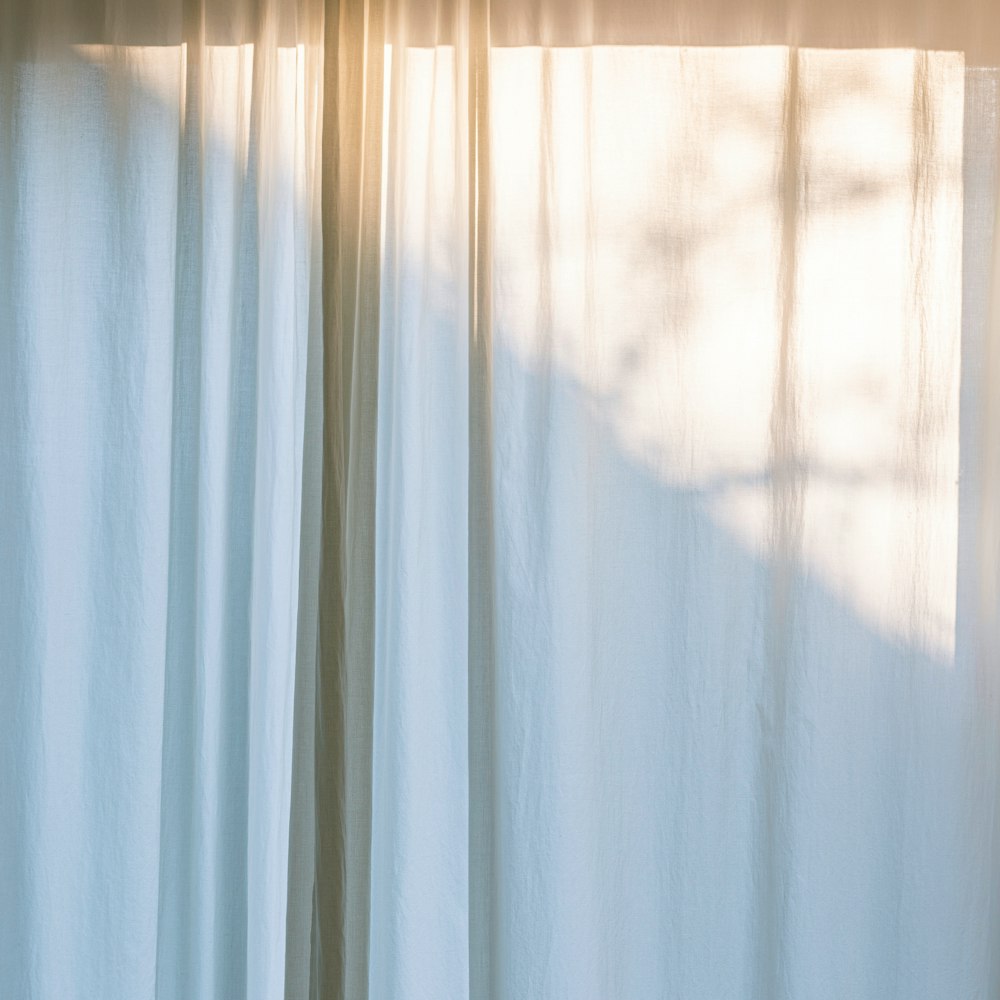 white window curtains
