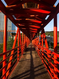 red and brown bridge