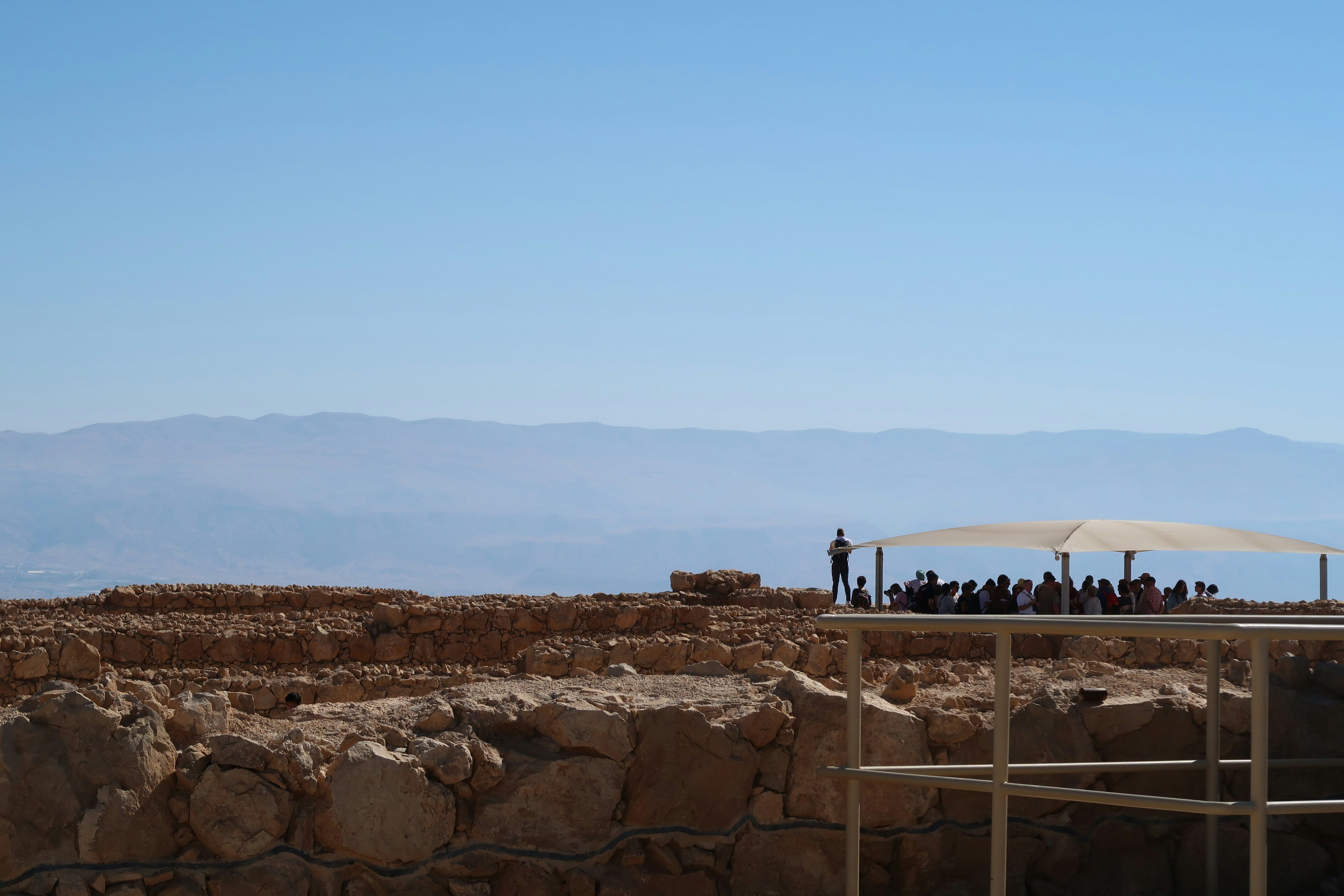 Masada, Israel - View to the Dead Sea and Jordania, from Masada, Israel