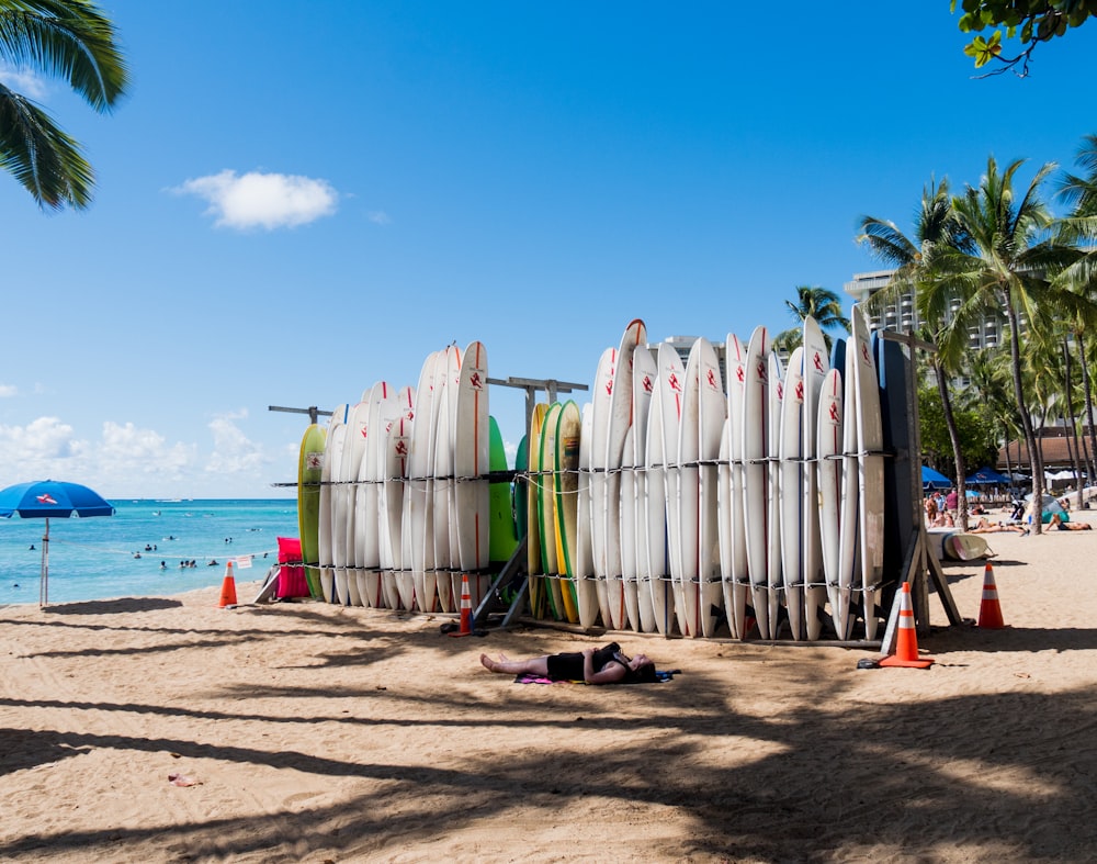 planches de surf blanches