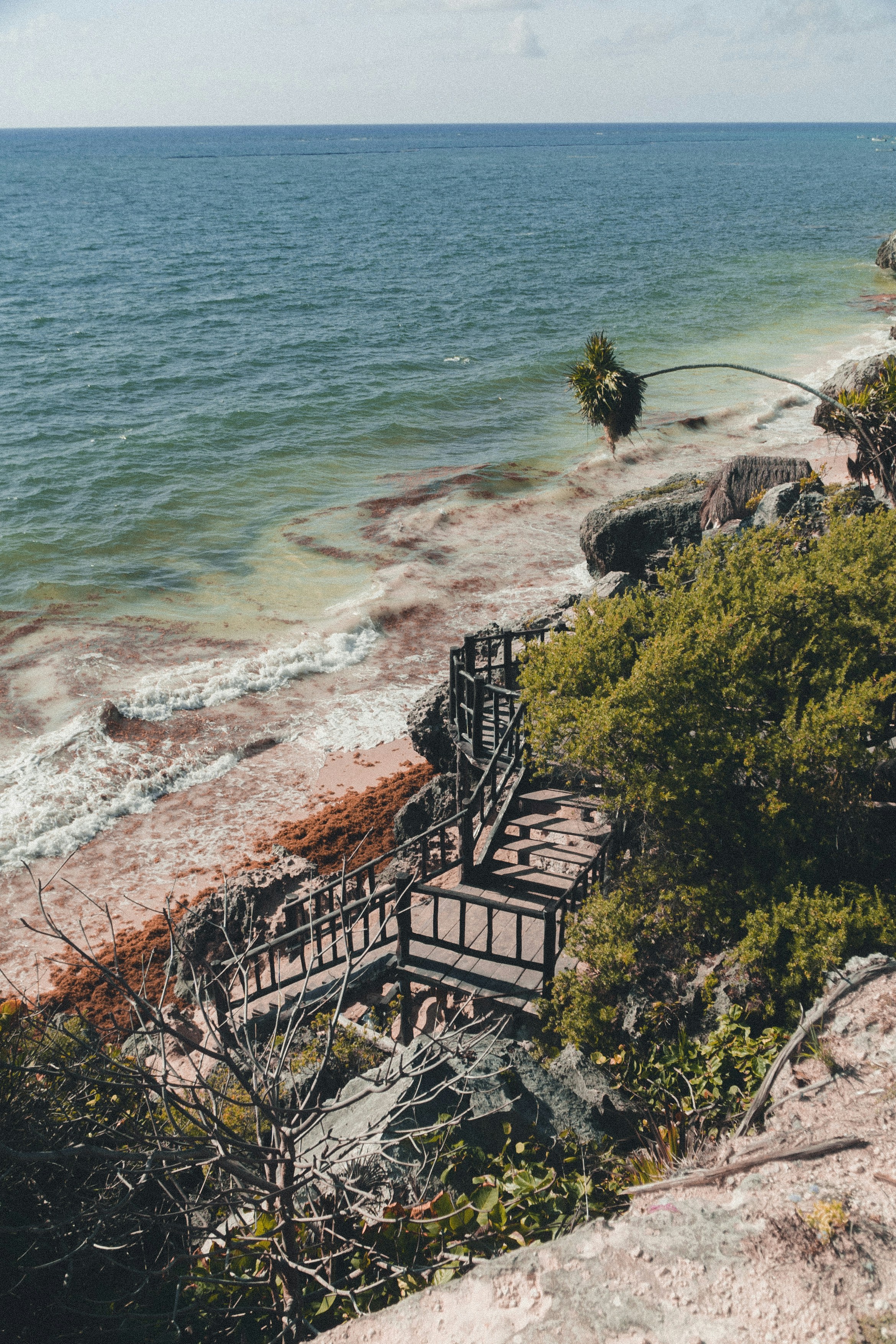 Tulum Beach seen from Tulum Ruins.