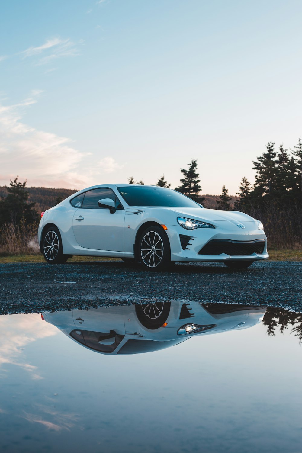 white coupe