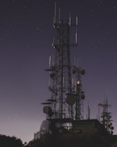telecommunications tower on hill