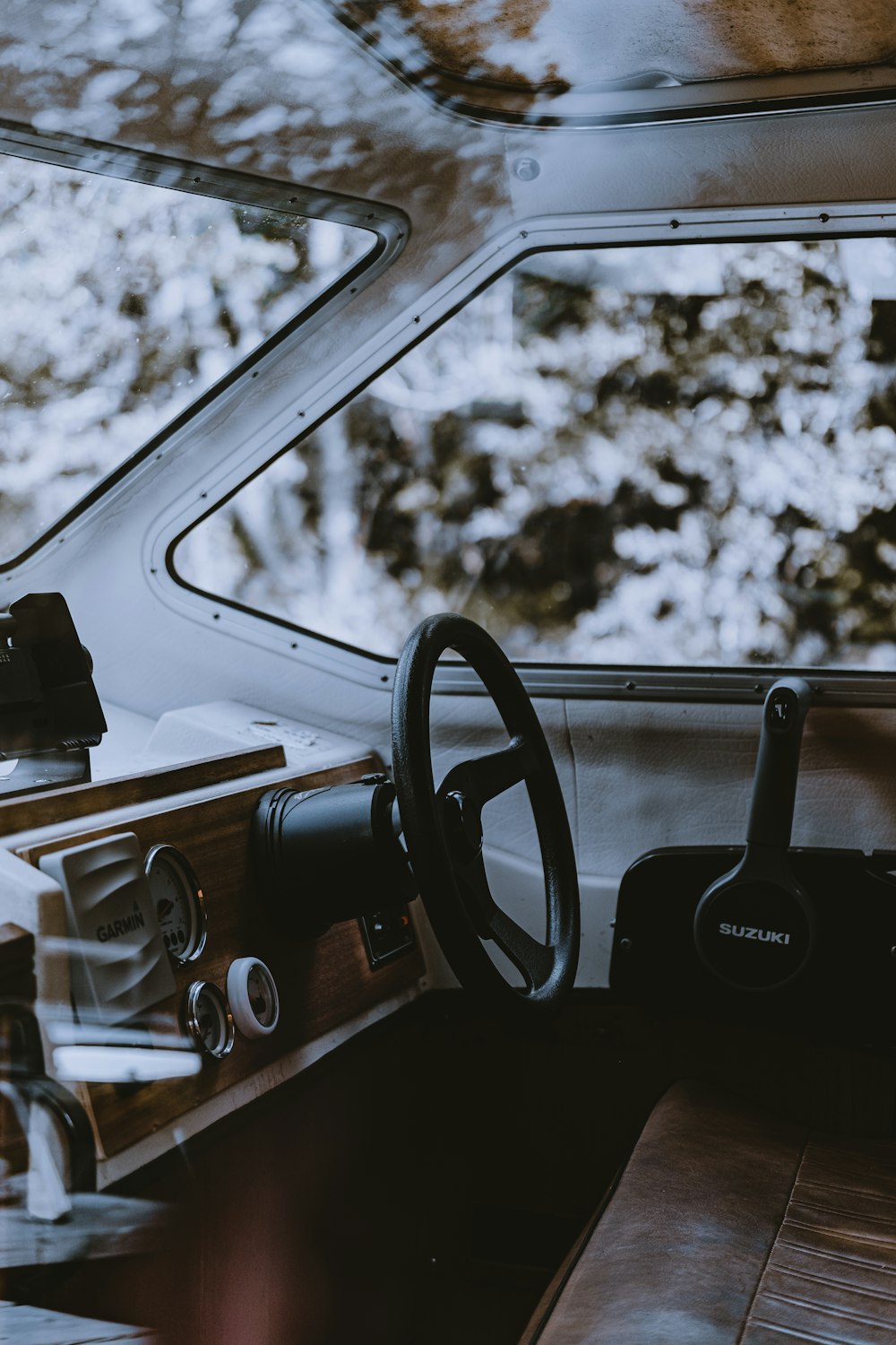 selective focus photography of vehicle interior