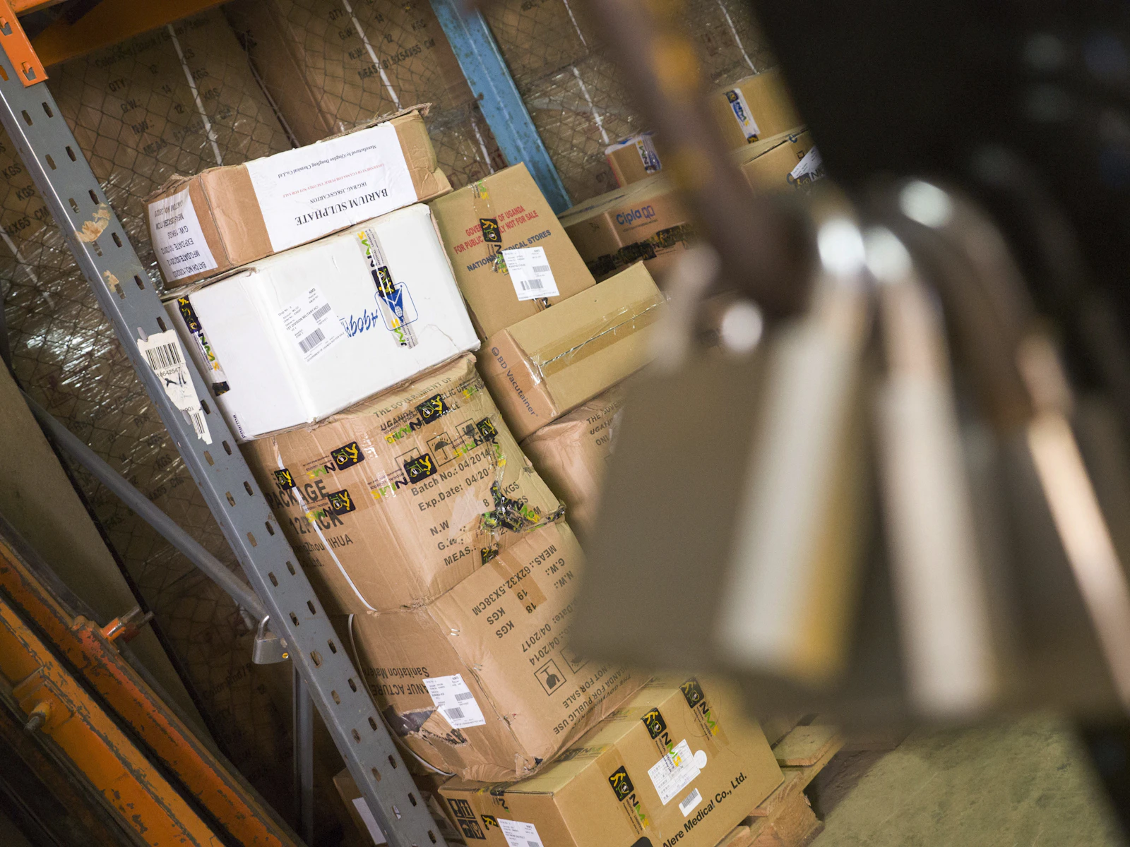 Securely boxed stock in warehouse illustrative dispatch image