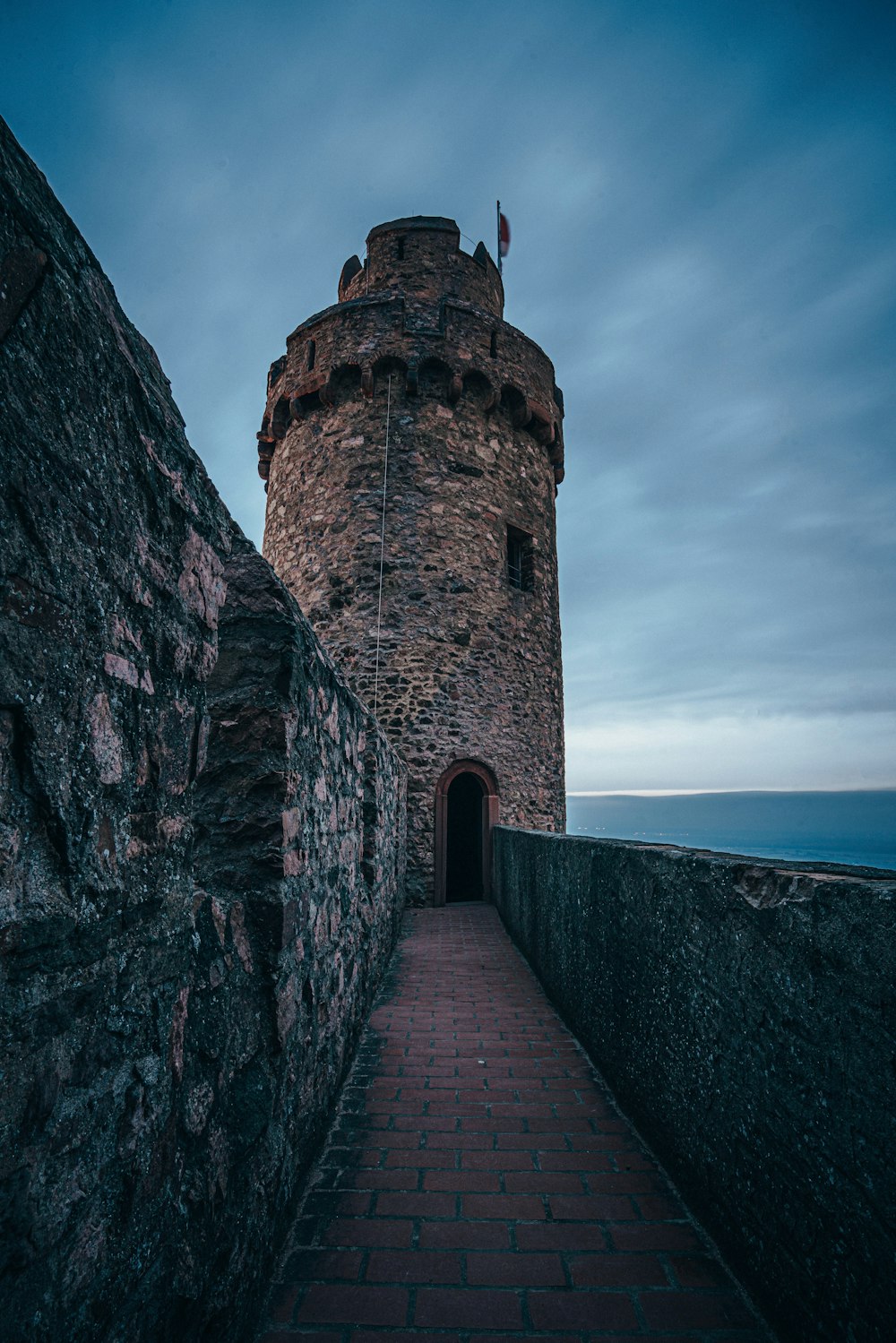 low-angle photography of brown castle