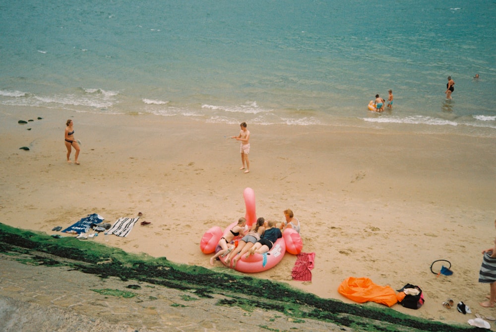 people on beach during daytime