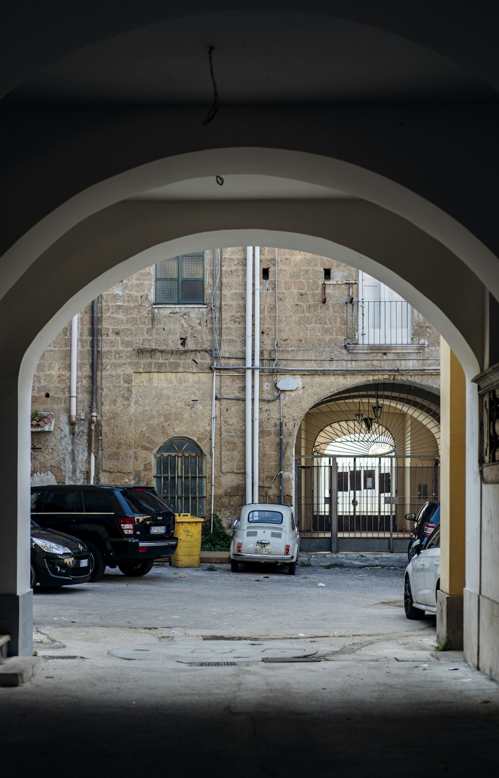 parked vehicle outside building