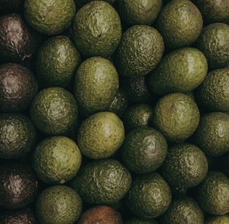 green and purple avocado fruit lot