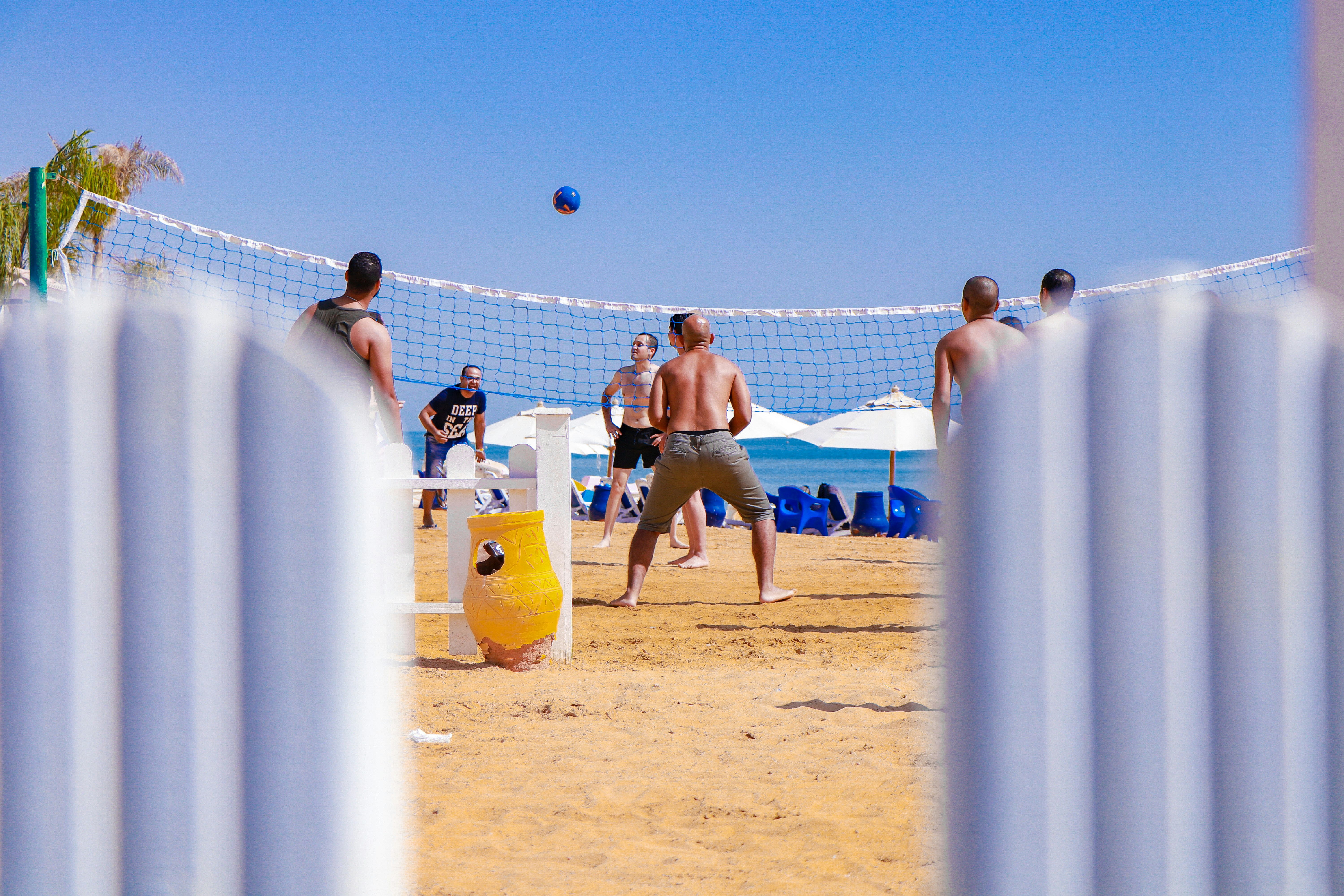 men playing volleyball