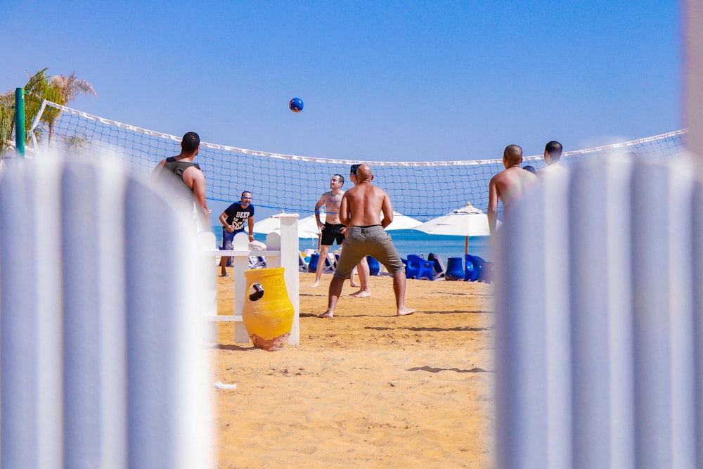 men playing volleyball