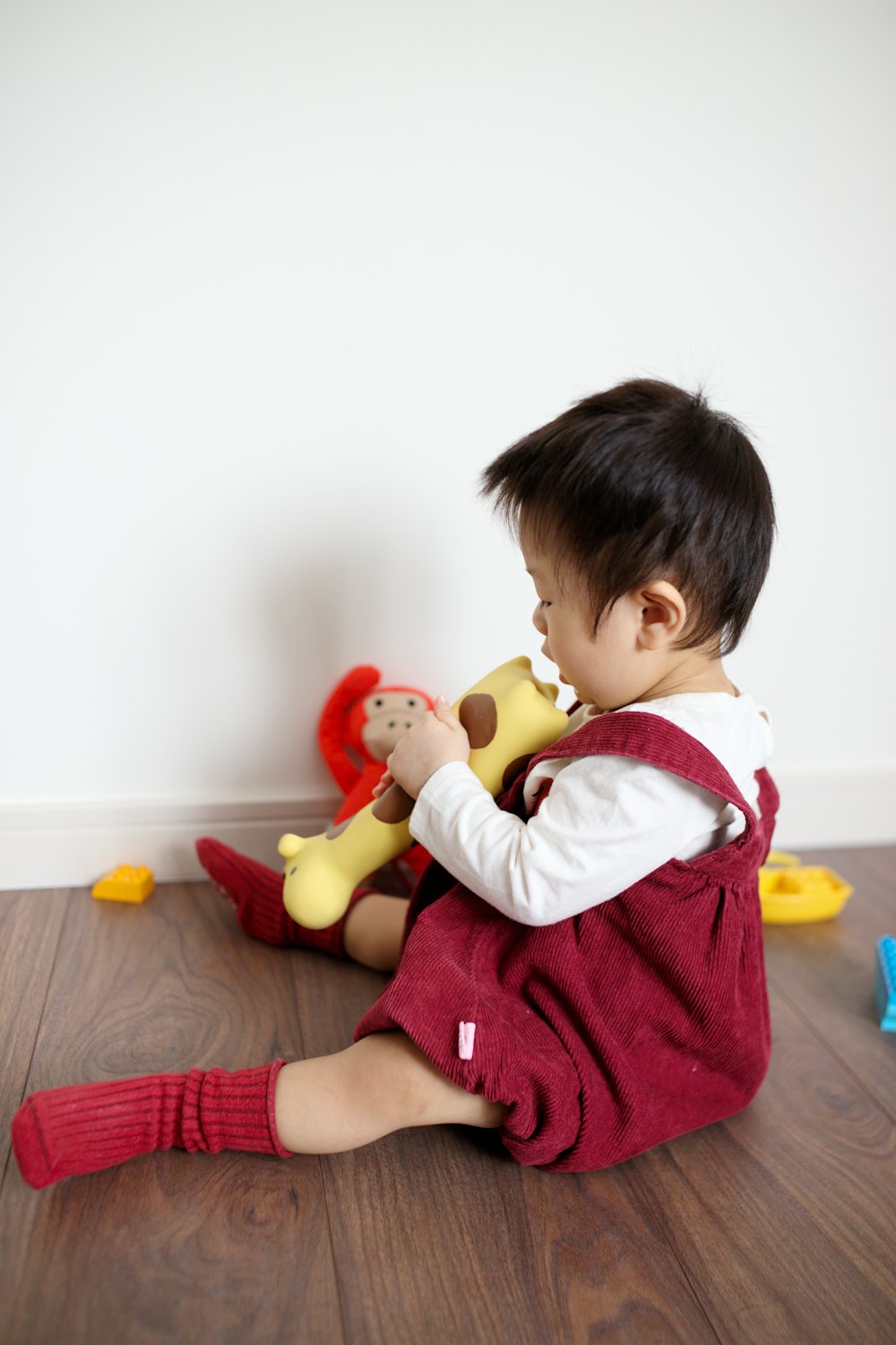 toddler playing toys