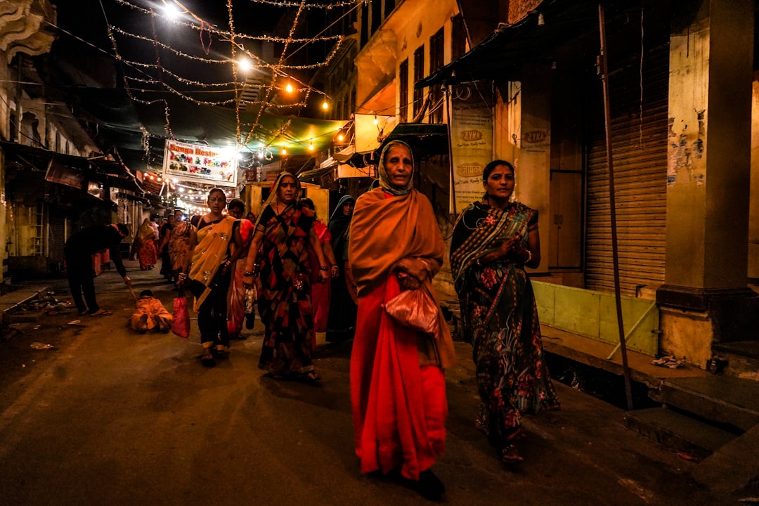 women on road