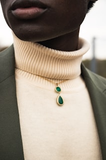 green gemstone pendant