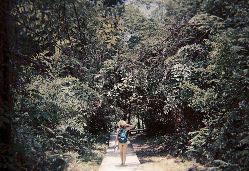 woman in forest