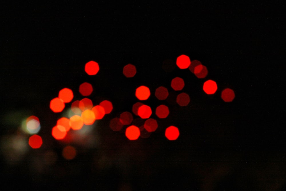 red bokeh lights