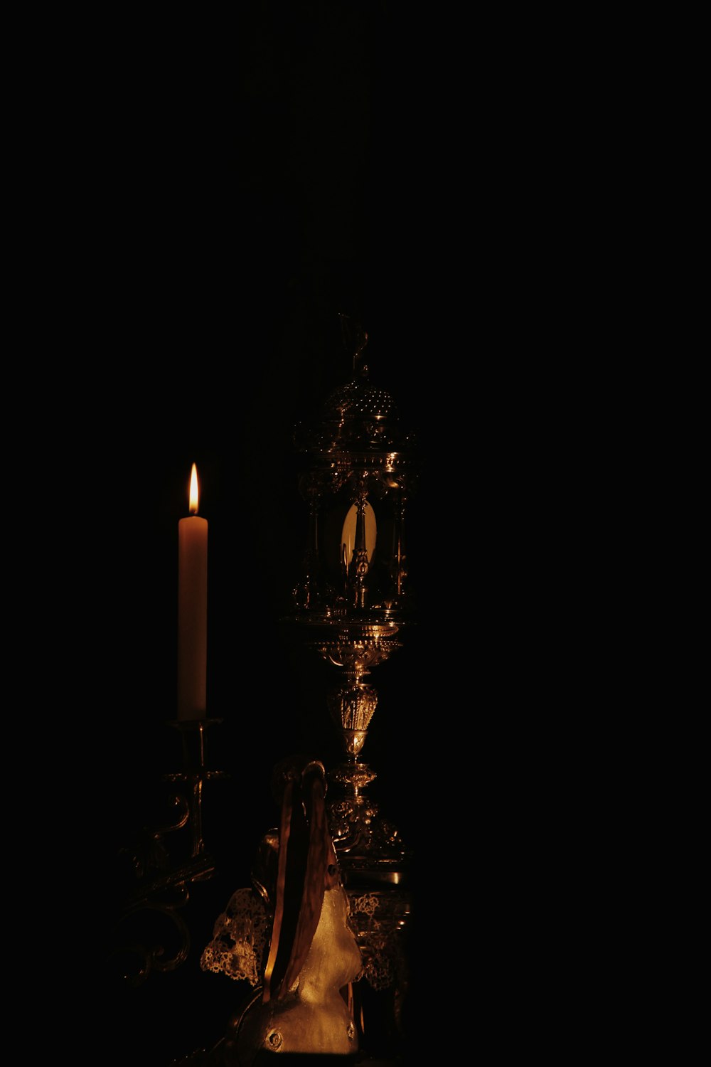 lighted candle