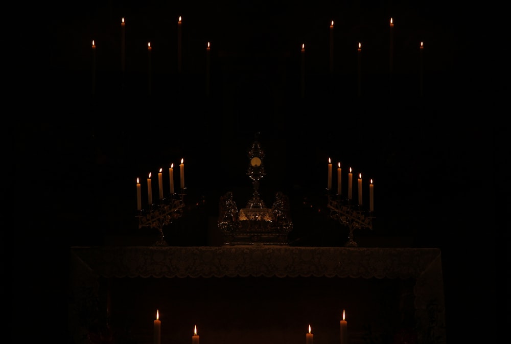 candelieri accesi