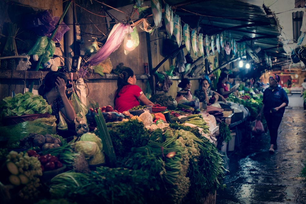 person selling vegetables
