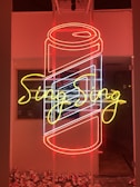 sing sign neon signage