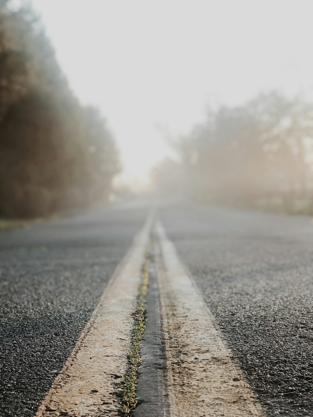 two yellow lines in middle of road