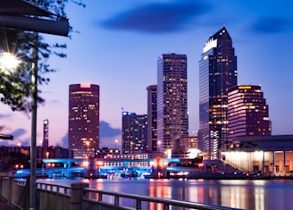 city during golden hour