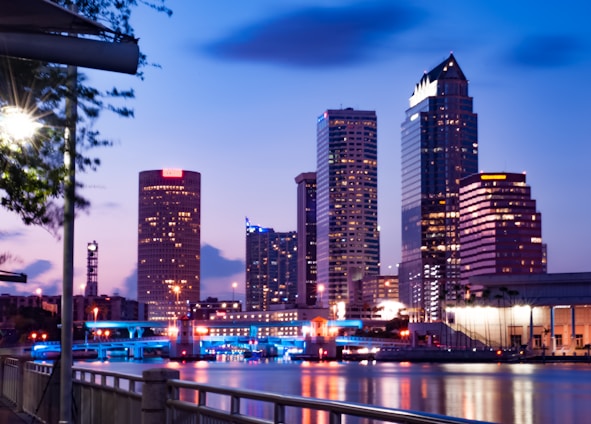 city during golden hour