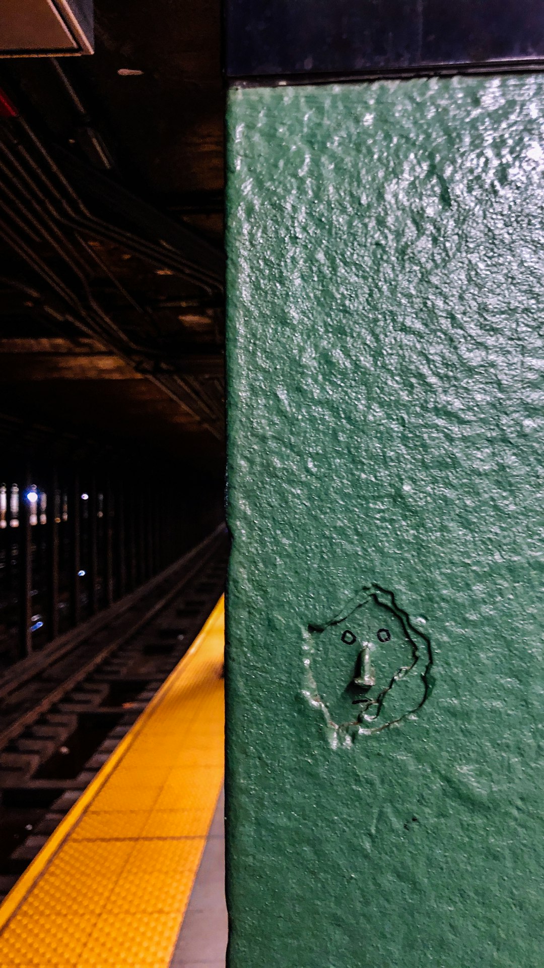 black and yellow train station