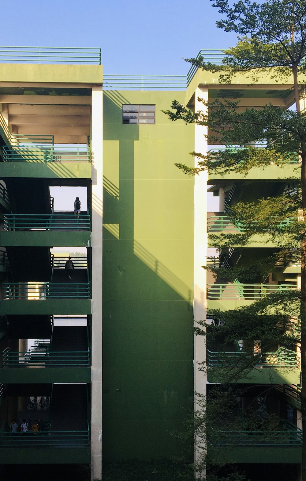 green paint building