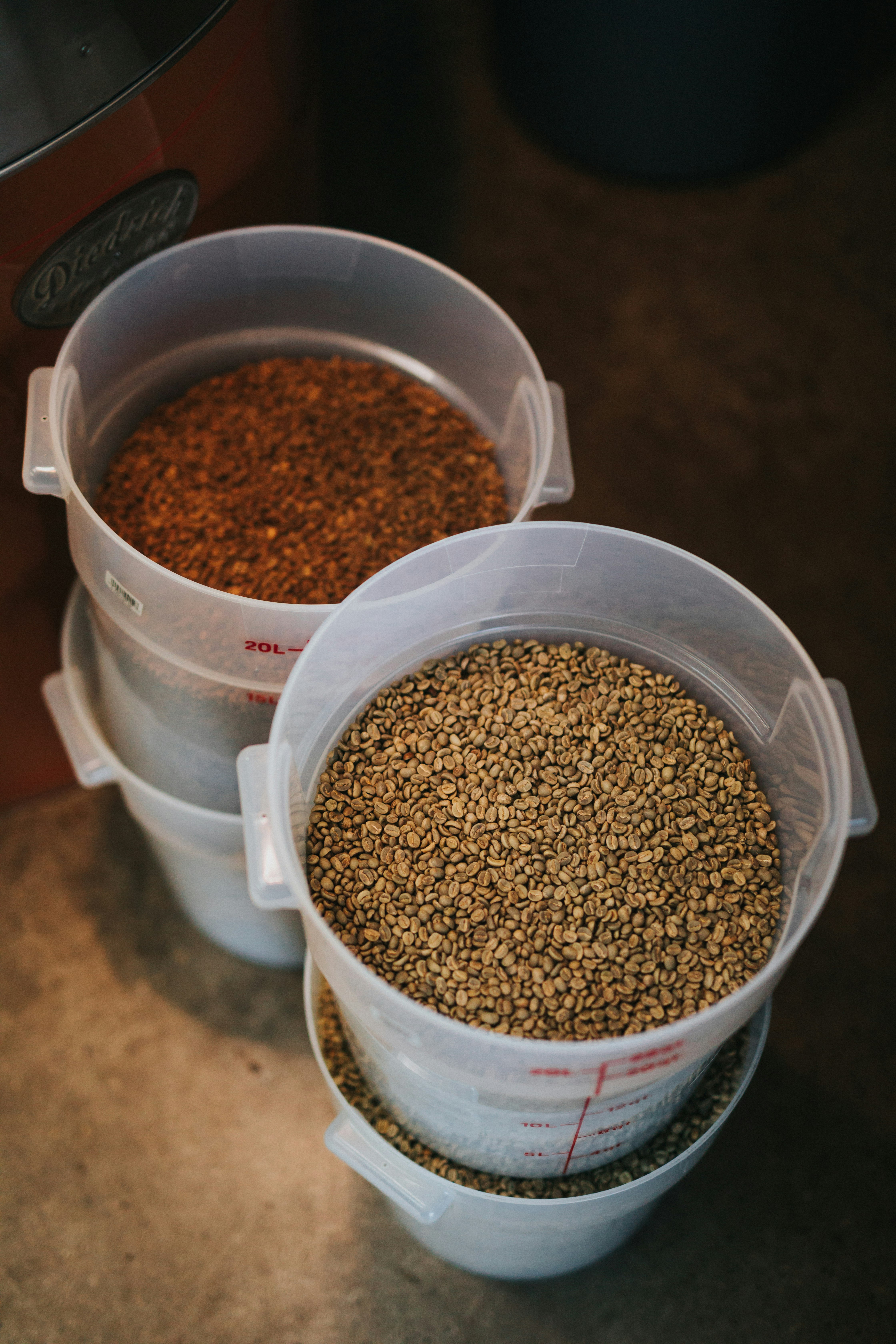 grind seeds in pails