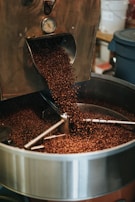machine grinding coffee