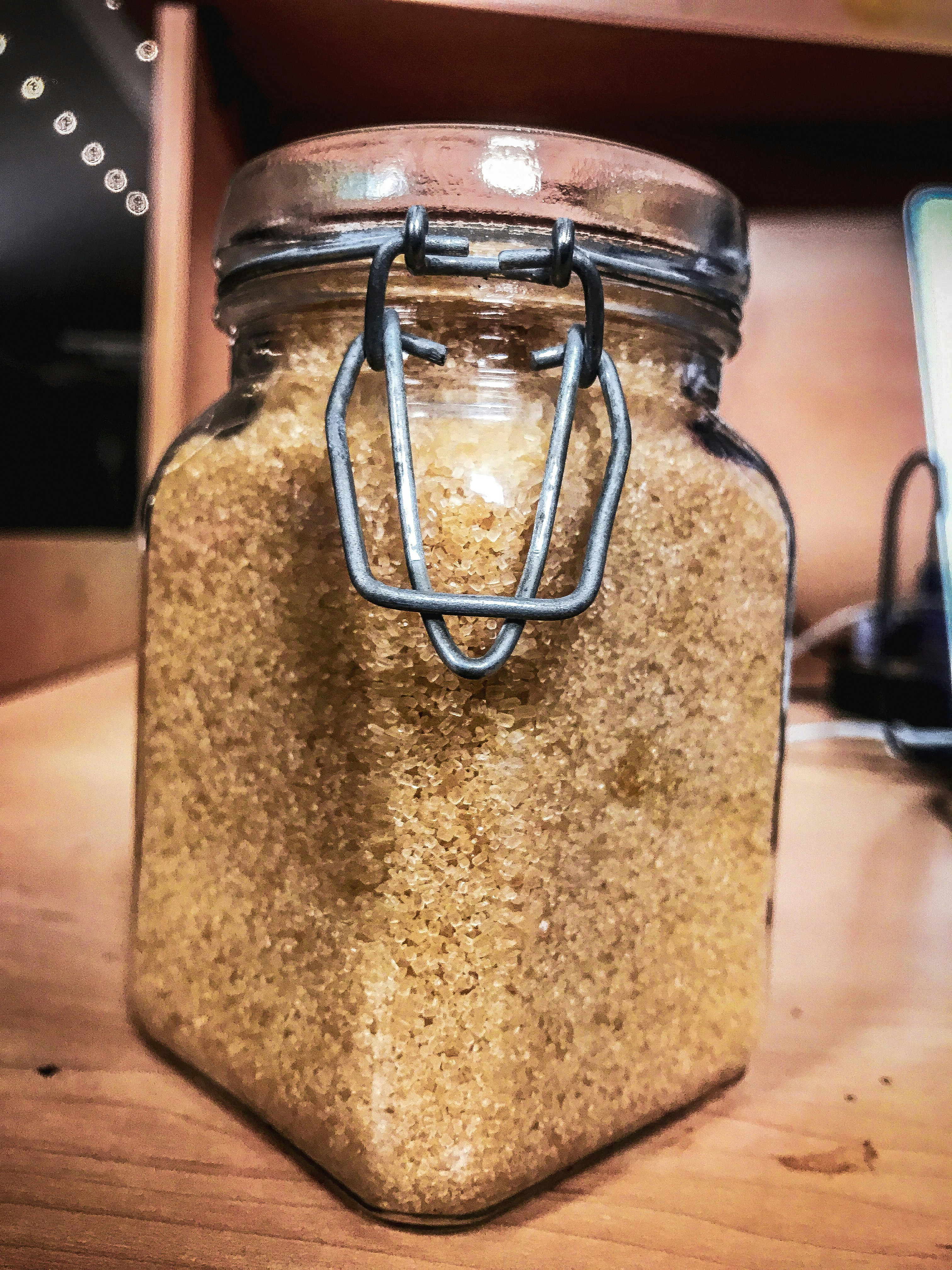 Dark muscovado sugar close-up