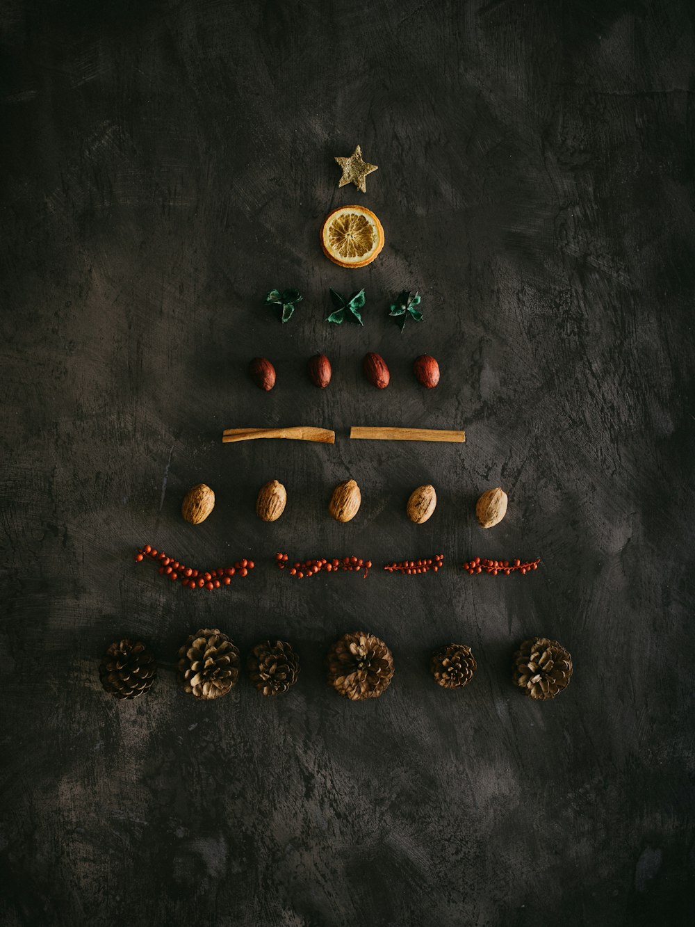 assorted-color ornaments on black surface