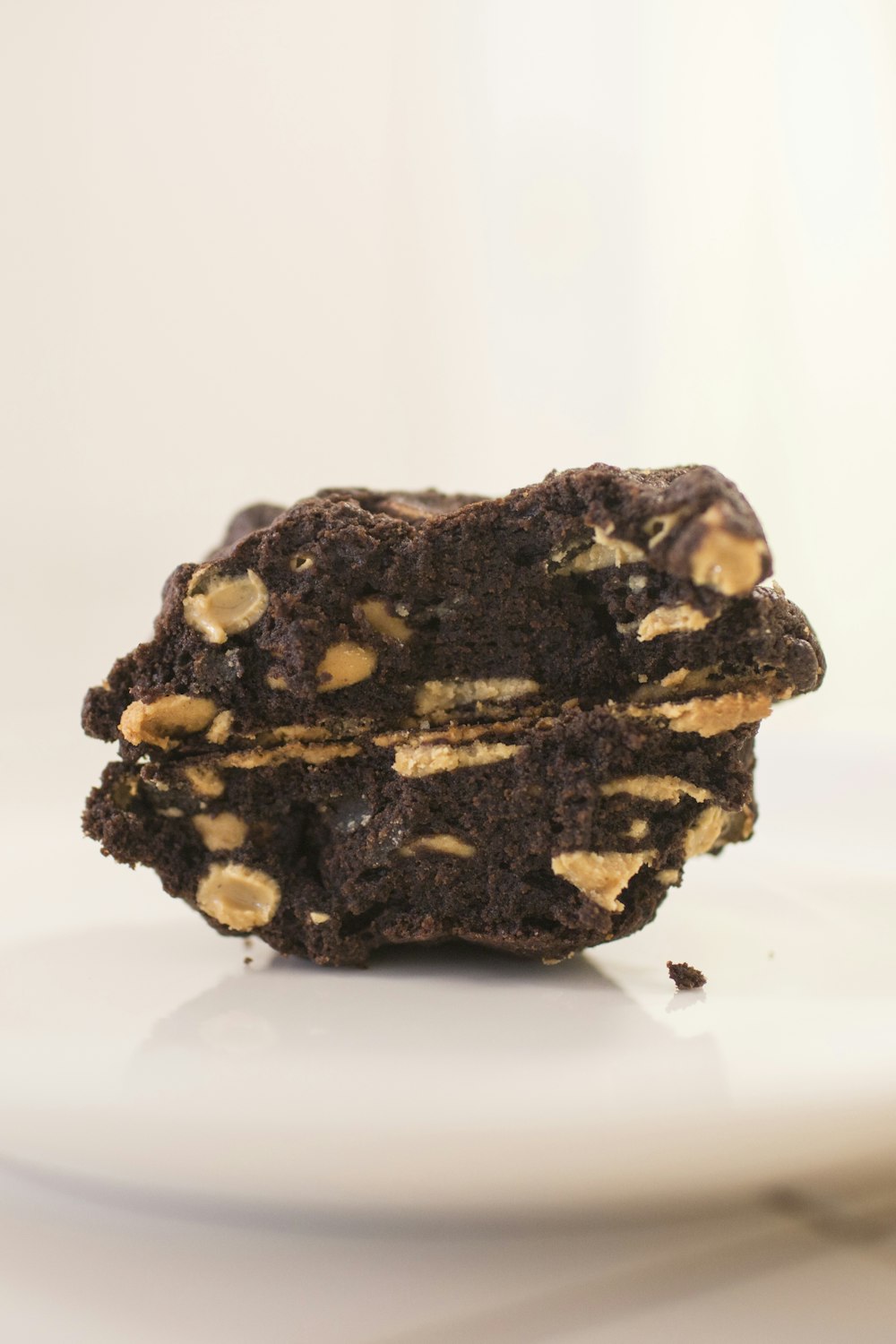 peanut coated brownie