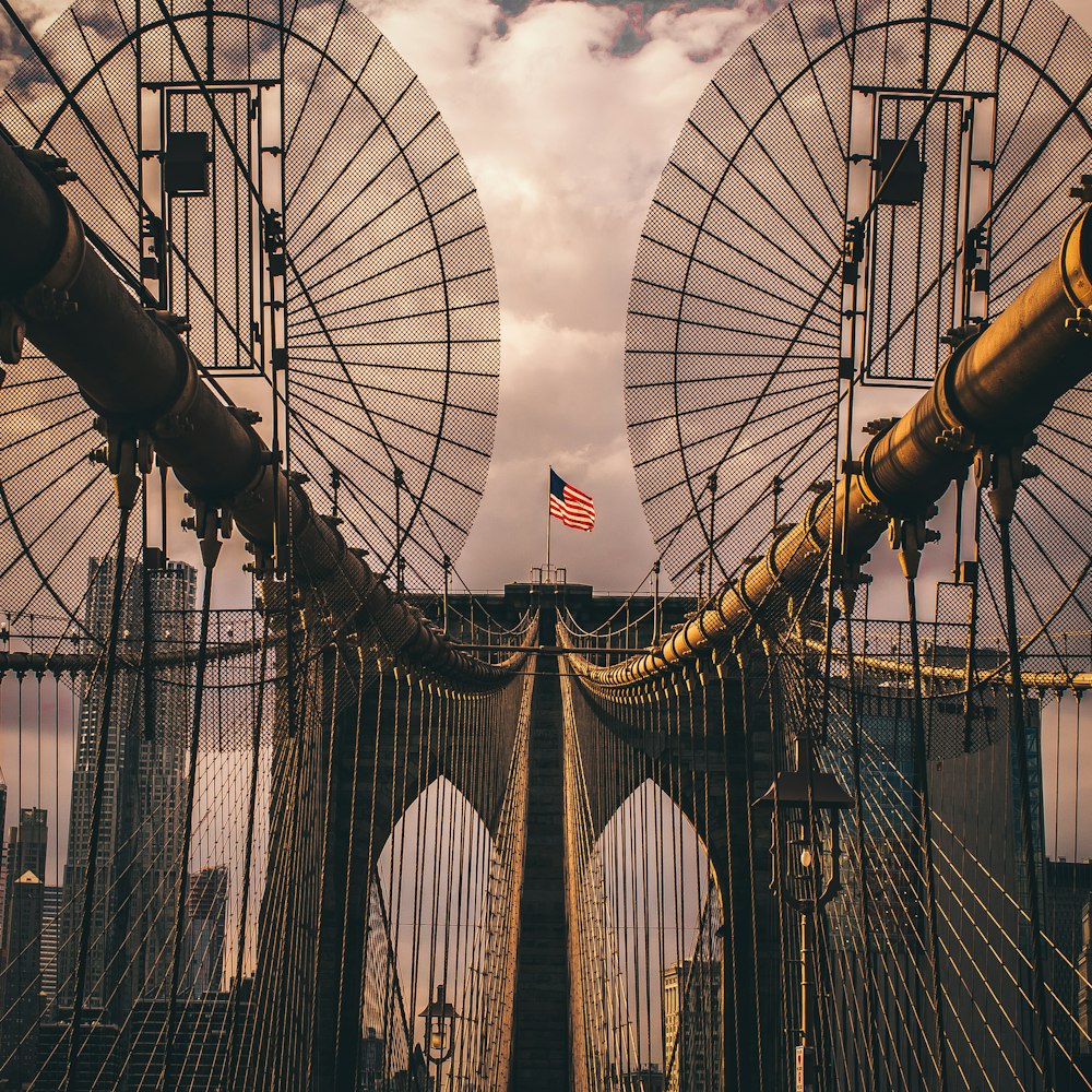 grey and yellow bridge during daytime