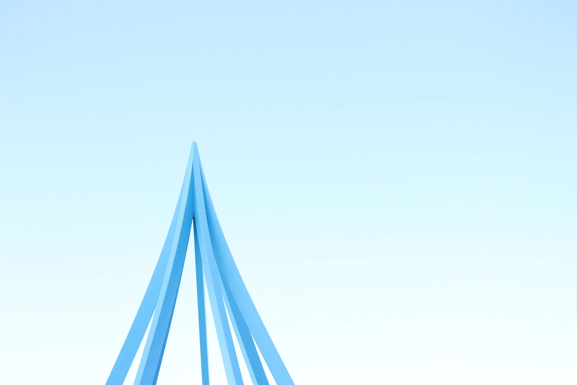 blue cone shaped art