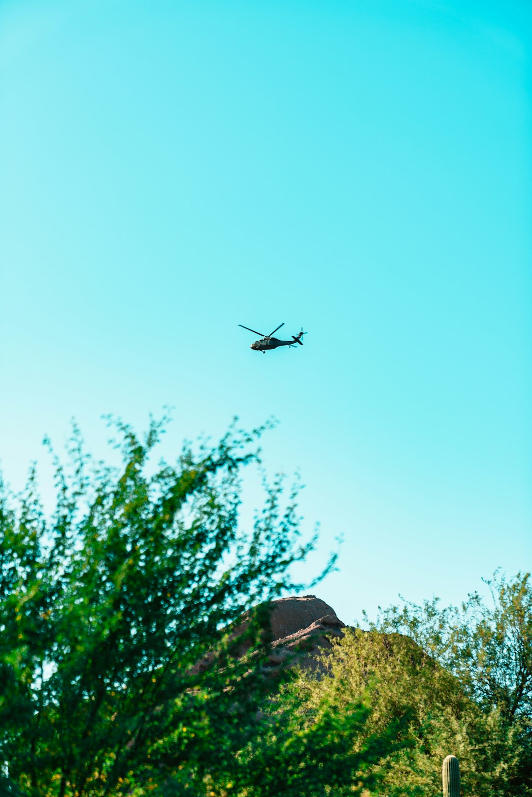 helicopter on air