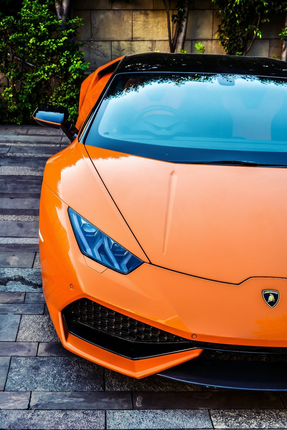 orange Lamborghini Aventador