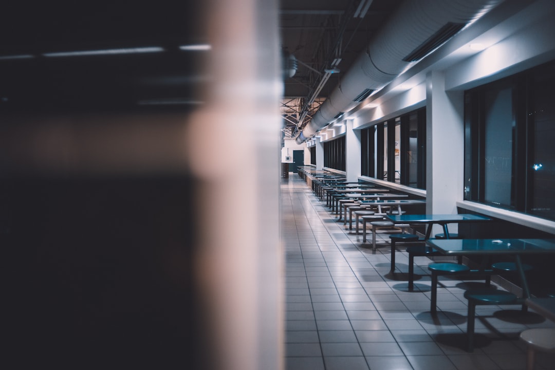 chairs and tables in diner