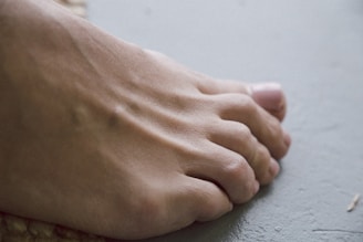 person's right foot