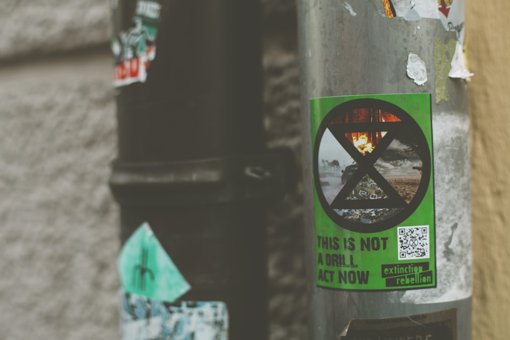 posters on post and wall