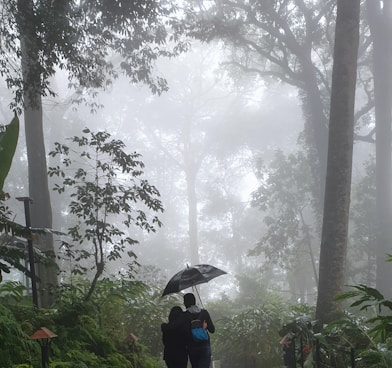 couple under umbrella