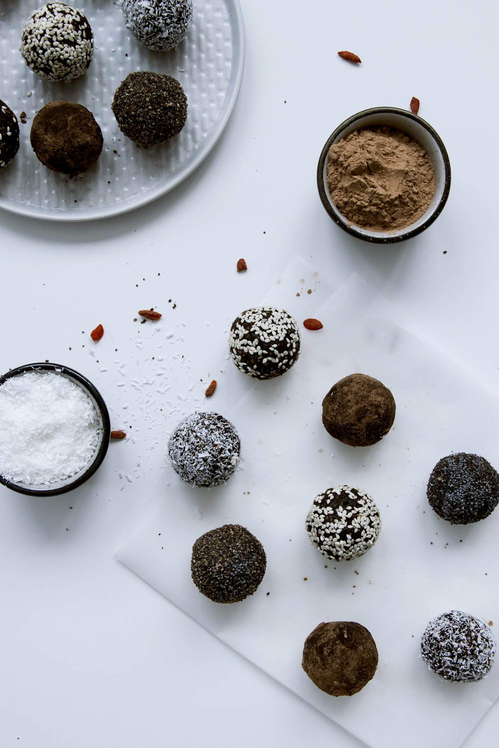 boules de gâteau cuites au four