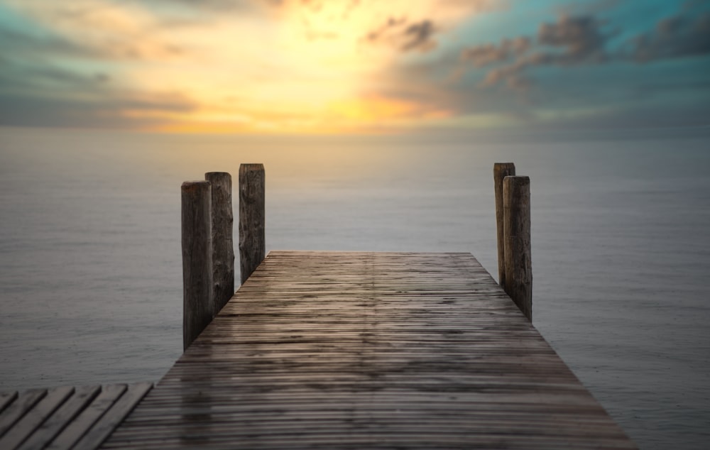 brown wooden dock