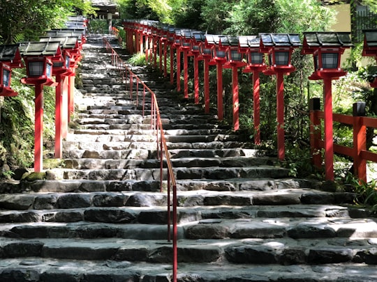 grey concrete stairs in Kifune-Jinja Shrine Japan